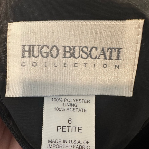 Hugo Buscati Black Sleeveless Dress Women’s Size 6 Petite - Picture 7 of 7